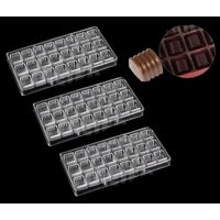 Genérico - Pack X3 Moldes Chocolate Acrilico Molde De Chocolate Lineal