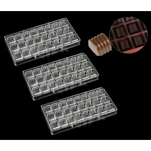 Genérico - Pack X3 Moldes Chocolate Acrilico Molde De Chocolate Lineal
