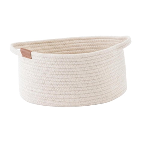 Bothyi - Canasta De Algodón Tejido De Canasta De Almacenamiento Decorativo Para La Mesa De La Cocina Del Hogar M