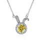 thumbnail image 3 of Collares con Colgante de Moissanita de 1 Uds para Mujer, Collares de Diamante con Forma de Conejo Color D VVS1 Amarillo/azul/rosa, Regalos de Joyería de Plata Esterlina 925 para Mujer con Certificado, 3 of 9