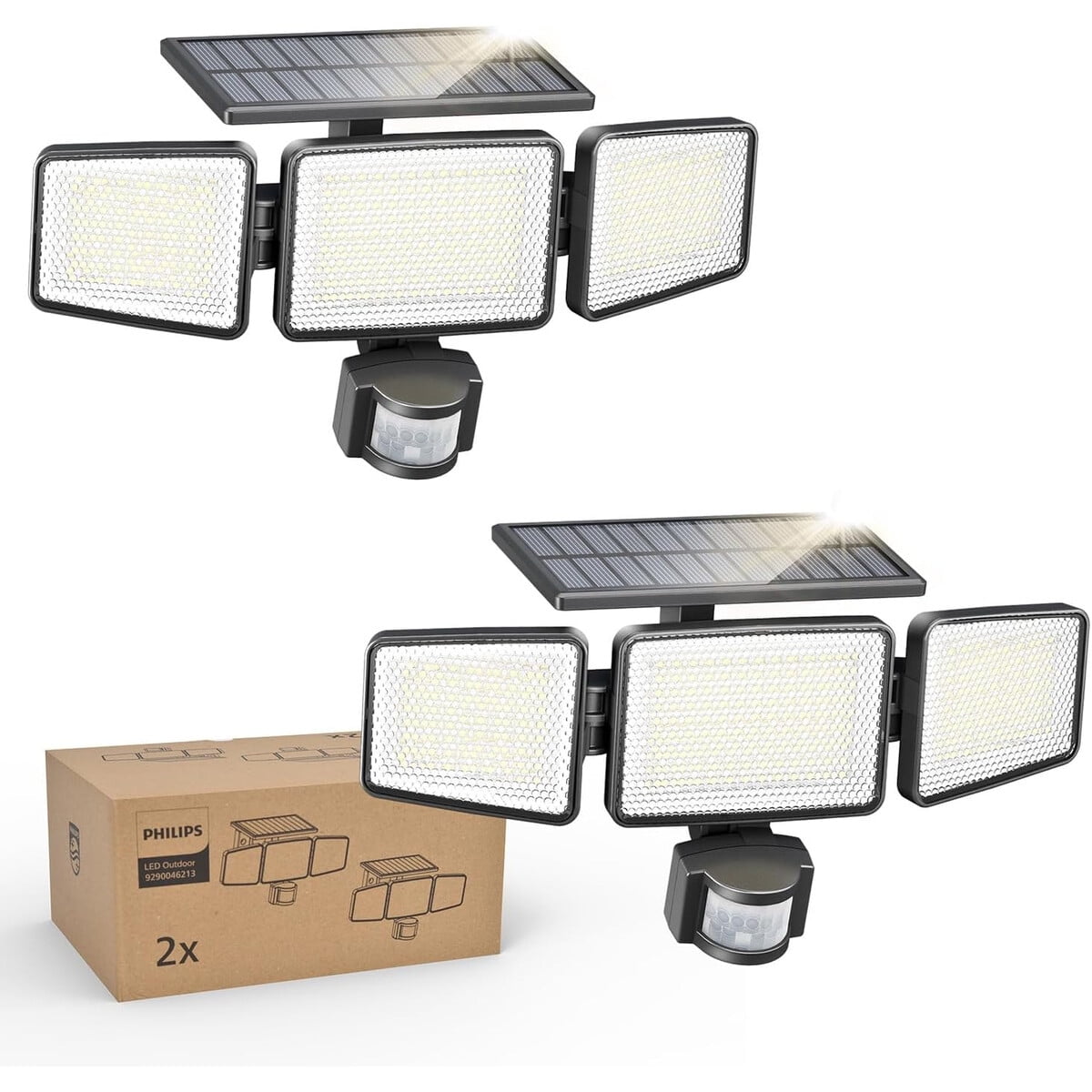Foco Solar Philips 302 Led 1200lm 7000k Ip65 Exterior