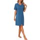 thumbnail image 4 of INSPIRE CHIC Vestido de Dormir de Encaje de Manga Corta para Mujer con Botones, Bolsillo y Mezcla de Viscosa Suave L Azul Marino, 4 of 6