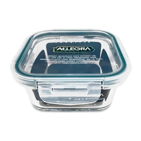 Allegra - Pack X 4 Contenedor Hermético De Vidrio Cuadrado 740 Ml –