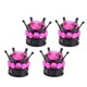 thumbnail image 4 of 4 Piezas Crown Bling Diamond Neumático / Tapas De Válvula De Vástago De Rueda Coche Camión Vehículo Coral, 4 of 5