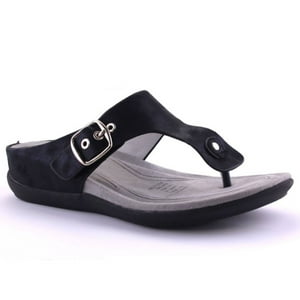 Sandalia Chalada Mujer Ceniza-1 Negro Comfort
