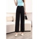 thumbnail image 3 of Nuevos Pantalones de Pierna Recta para Mujer de Primavera y Verano, Pantalones Sueltos Negros, Pantalones de Pierna Ancha con Cintura Elástica, Pantalones Casuales para Mujer, 3 of 8