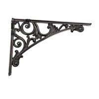 Bothyi - Soporte De Estante De Pared Rústico Para Estanterías De Interior Y Exterior, Color Negro