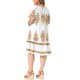 thumbnail image 3 of Agnes Orinda Vestidos Boho de Talla Grande para Mujer Cuello Redondo Plisado Manga Corta Acampanado Flowy Verano Casual Midi Vestido de Sol 1X Blanco, 3 of 6