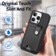 thumbnail image 2 of Funda Billetera Tejida para iPhone 16 Pro con Soporte y Tarjetero Negro, 2 of 5