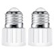 thumbnail image 2 of Adaptador De Casquillo E26 De 2 Piezas, Resistente Al Calor, Casquillo De Bombilla De Rosca Universal, Color Blanco, 2 of 5