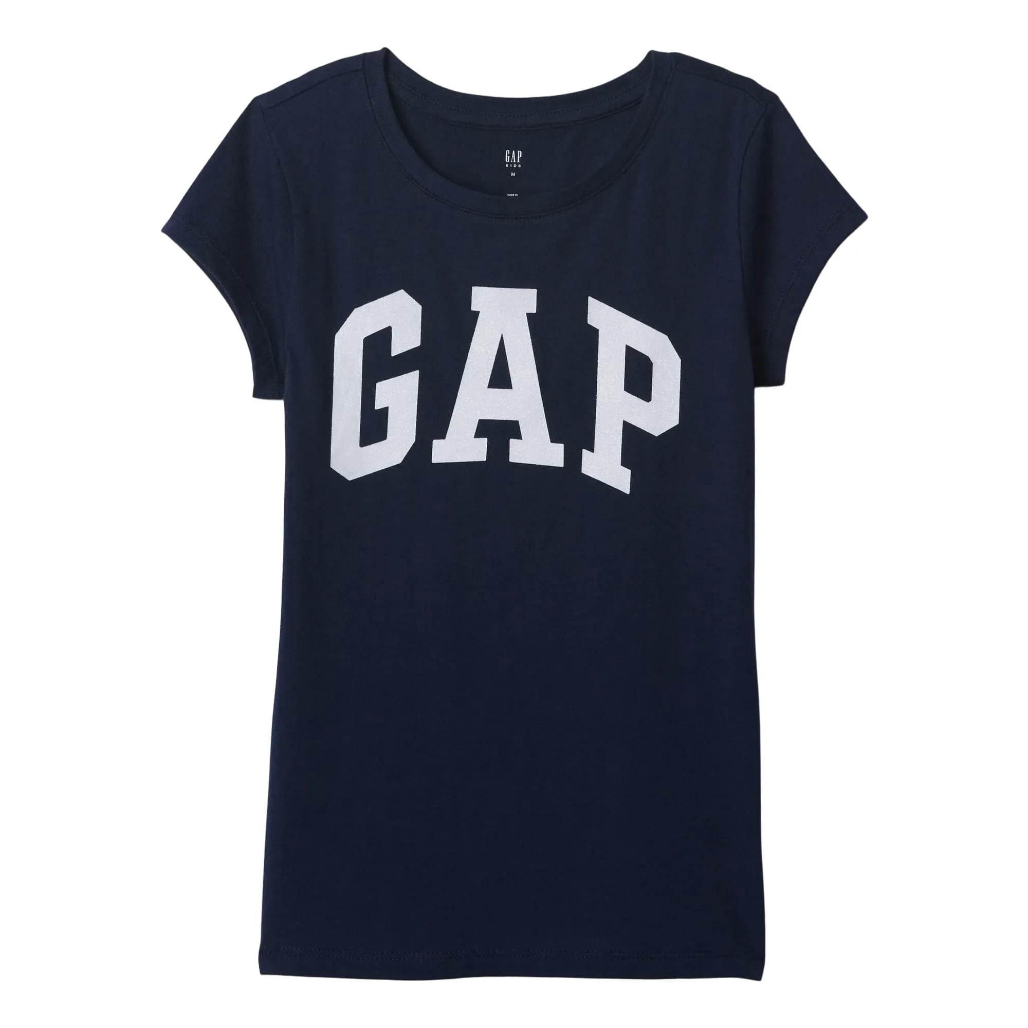 Camiseta Gap Para Niñas Con Logo En Azul Marino Talla S