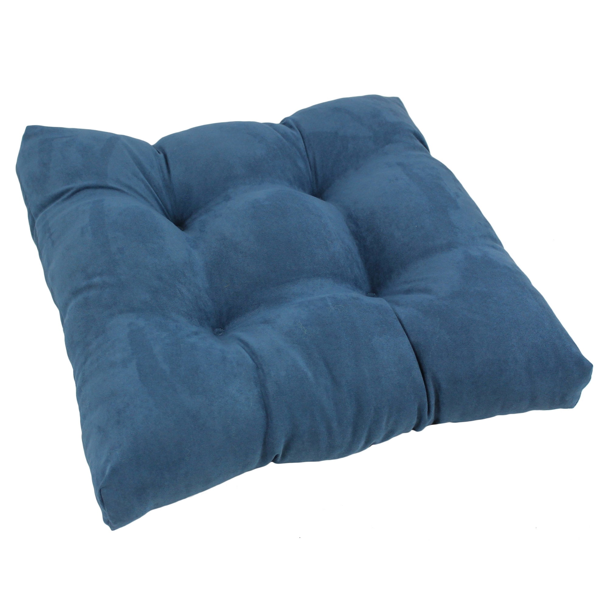 Cojín Para Silla Blazing Needles, Microgamuza, Cuadrado, Color Índigo, 19 Cm