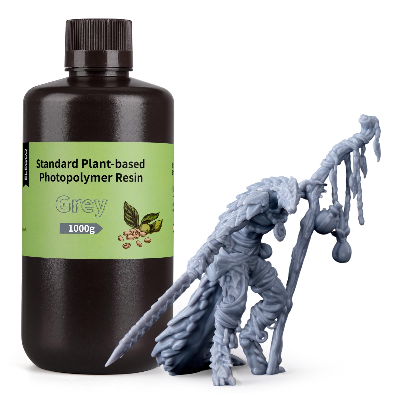 Impresora 3D De Resina Elegoo Standard A Base De Plantas, 1 Kg, Gris, 405 Nm
