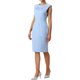 thumbnail image 2 of INSPIRE CHIC Vestido de Tubo para Mujer con Cuello Plisado Vestidos de Lápiz para el Trabajo M Azul Claro, 2 of 6