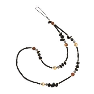 Bothyi - Correa De Muñeca Multifuncional, Ideal Como Regalo, Elegante Correa De Cuentas Para Teléfono, Color Negro