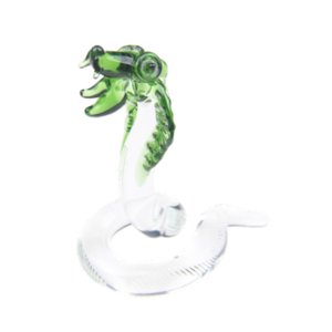 Magideal - Estatua Decorativa De Serpiente De Cristal Pequeña, Decoración Del Año De La Serpiente China, Recuerdo En Miniatura Para Mascotas De Té, Accesorios Pa Verde