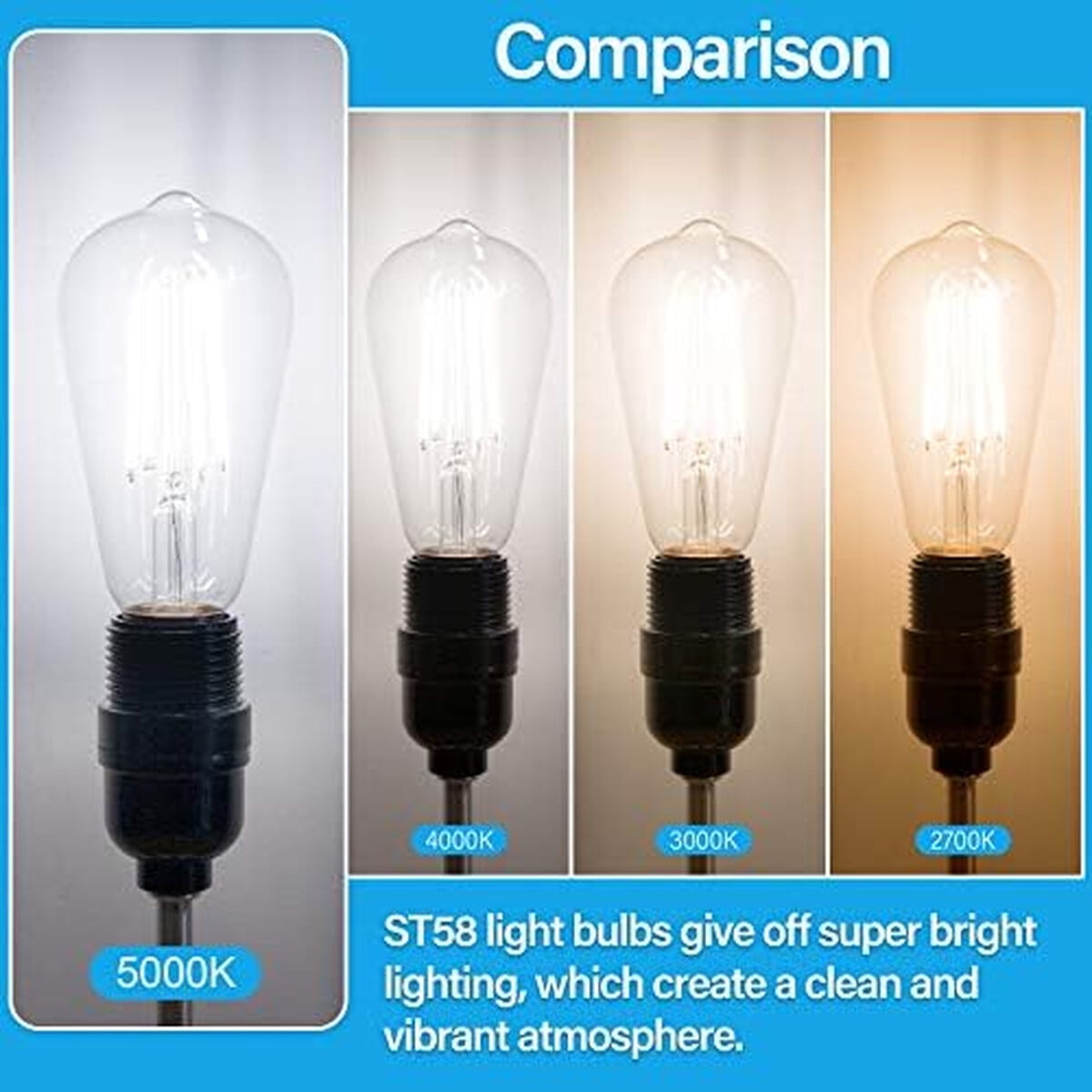 Ampolleta Led Maxvolador St58 6w E26 5000k 800lm Pack 12