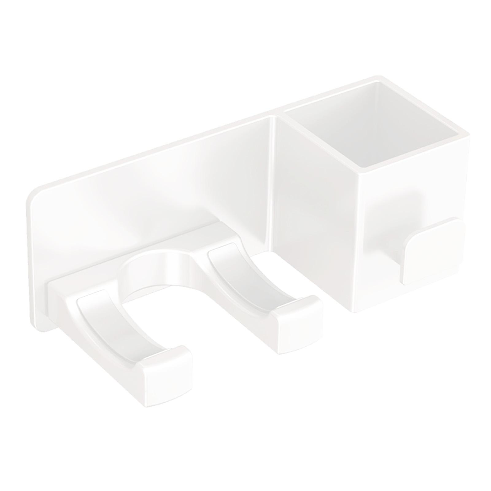 Magideal - Soporte Para Secador De Pelo, Soporte Para Secador De Pelo Para Baño Montado En La Pared, Suministros De Peluquería Autoadhesivos Extraíbles Para Pare Blanco
