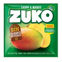 Jugo En Polvo Sabor Mango Sobre 15 G Zuko