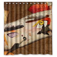 Pinghai - Cortina De Ducha Naruto Con Ganchos (167 X 183 Cm)