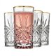thumbnail image 1 of Godinger Vasos Highball con Borde Dorado, Juego de 4, Cristal Tallado, 1 of 6