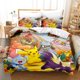 thumbnail image 1 of x677 Bed SheetsPikachu Bedding Set, Polyester, Cartoon Print, Duvet Cover, Bedspread, Pillowcase, Children's Bed, Bedroom Set 3-Piece Bedding Set (1 Duvet Cover + 2 Pillow Shams) nj677, 1 of 5