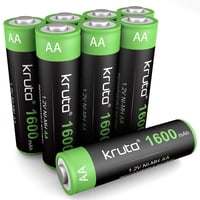 Kruta - Batería Solar Aa Recargable 1600Mah 1.2V Ni-Mh Para Exteriores