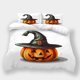 thumbnail image 1 of Halloween Style Skull Pumpkin Print Quilt Duvet Cover Set Soft Double3-Piece Bedding Set, 1 of 4