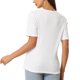 thumbnail image 3 of Camiseta de Mujer NOMADIC NOOK Cuello Redondo Manga Corta Básica Casual Texturizada XS Blanca, 3 of 6