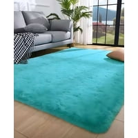 Teng Fei - Alfombra Living Dormitorio Suave 180 X 200 Cm Celeste