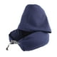 thumbnail image 3 of Almohada De Viaje Con Capucha, Almohada De Soporte Para El Cuello Que Se Ajusta Libremente, Para Tren, Coche Interior, Azul Marino, 3 of 3