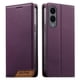 thumbnail image 1 of Funda Tipo Cartera de Cuero Sintético para Samsung Galaxy S25 Edge Bloqueo RFID, con Ranuras para Tarjetas y Bolsillo para Efectivo, Cierre Magnético Fuerte Morado, 1 of 6