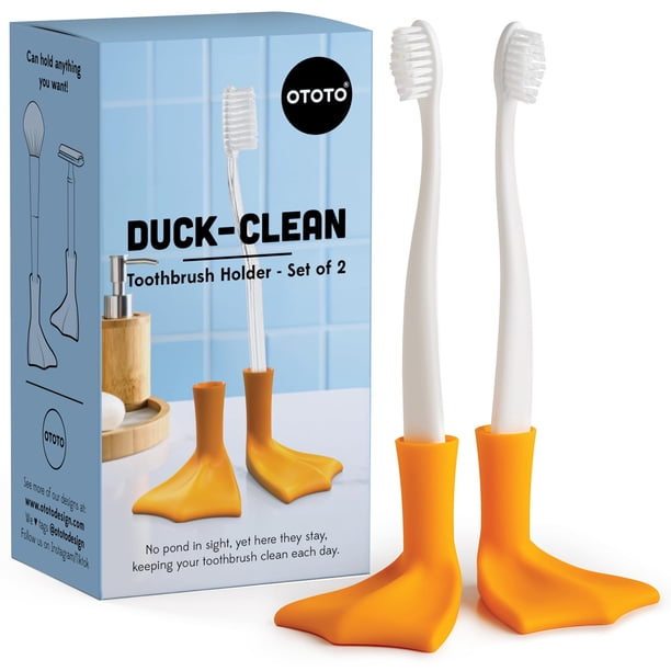 Soporte para cepillos de dientes OTOTO Patito (2 unidades) - Regalo de elefante blanco