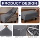 thumbnail image 4 of Funda otomana cuadrada grande, elástica, para reposapiés y taburete, protectores de muebles, 4 of 7
