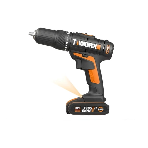 Taladro Percutor Inalámbrico Worx 13 Mm + Bat + Cargador Color Negro Frecuencia 50/60 Hz