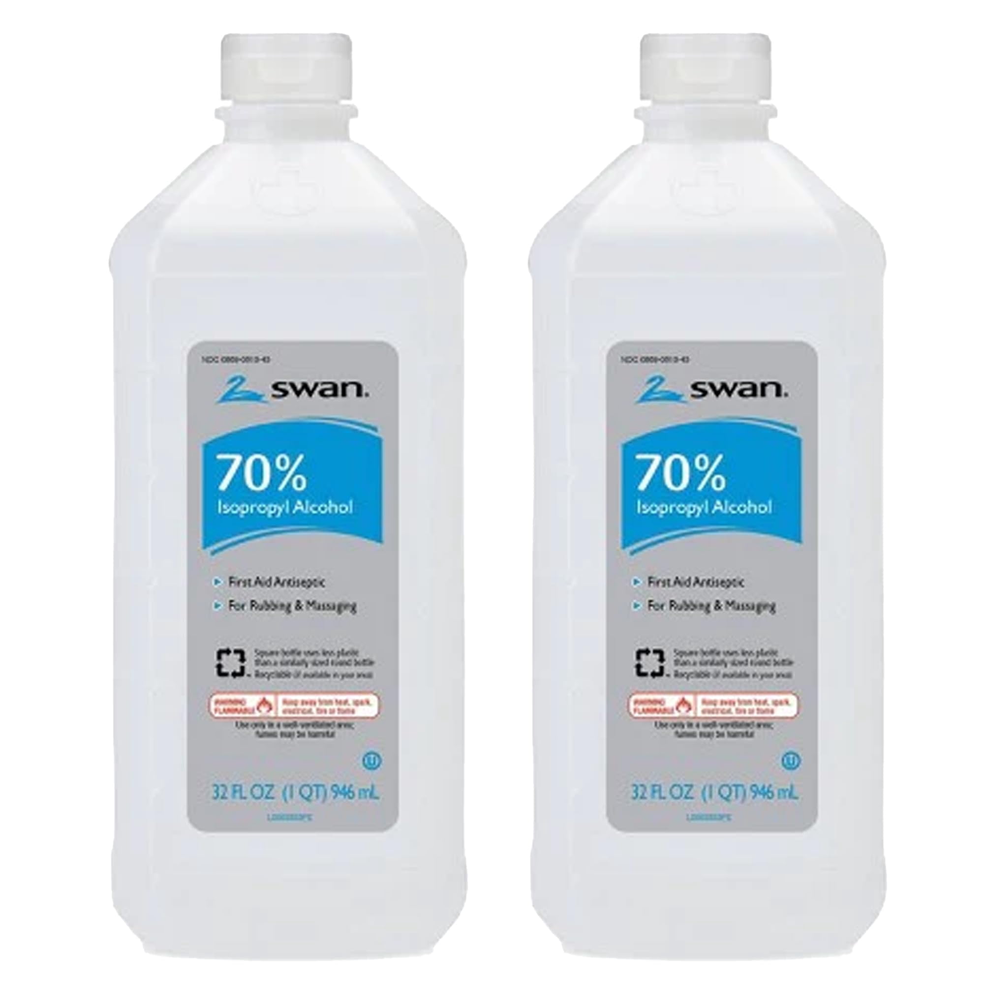 Alcohol Para Frotar Swan, 70% Isopropílico, 946 Ml (paquete De 2)