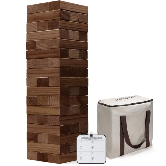 Giant Toppling Tower GoSports de 91 cm con tablero de juego y reglas