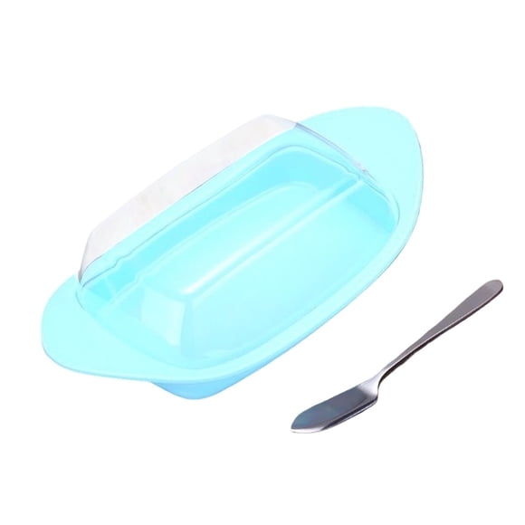 Keeper Conservación fresca Almacenamiento con tapa Recipiente para queso Mantequillera Caja Mantequera para hornear Encimera , Azul