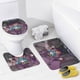 thumbnail image 4 of La cara de Sally-theme 4-Piece Shower Curtain Set with Rugs, Waterproof Bathroom Decor Set Includes Bath Mat, U-Shaped Rug, Toilet Lid Cover and Curtain with Hooks, 4 of 6