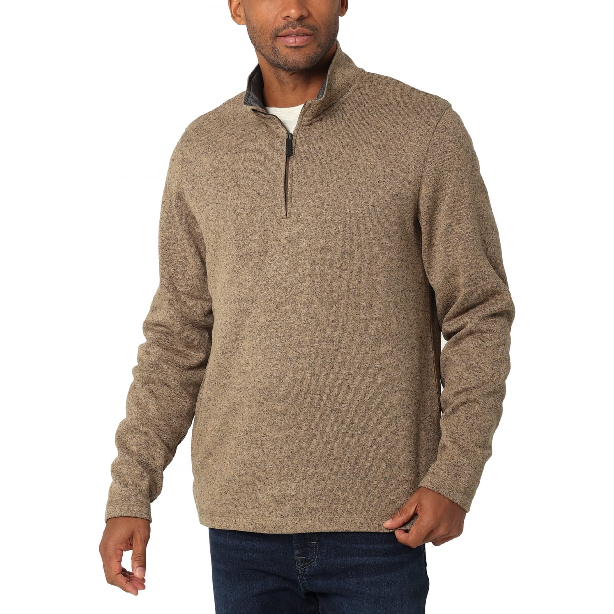 Jersey De Forro Polar Con Cierre De Un Cuarto De Cremallera Wrangler Authentics Petrificado Oak