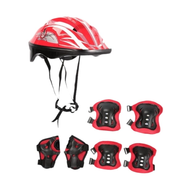 Casco de bicicleta para niños, equipo de bicicleta de equilibrio, protector resistente al desgaste de alto rendimiento, casco de patinaje sobre ruedas Rojo