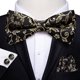 thumbnail image 5 of Corbatin Seda Hombre Paño y colleras Set humita regalo formal Pajarita dorado Talla Única, 5 of 6