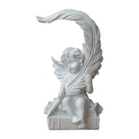 Bothyi - Figuras De Querubines Estatua De Jardín Para Centros De Mesa Boda Interior Exterior Izquierda