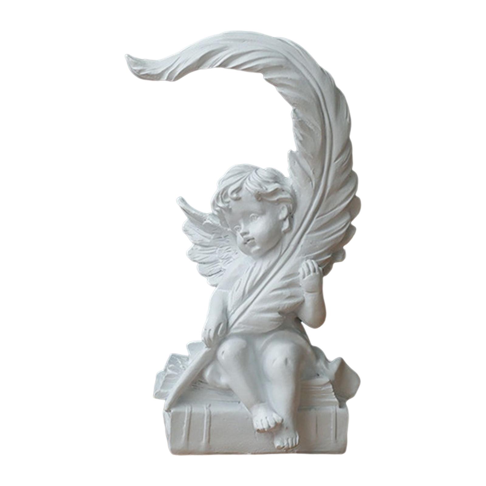 Bothyi - Figuras De Querubines Estatua De Jardín Para Centros De Mesa Boda Interior Exterior Izquierda