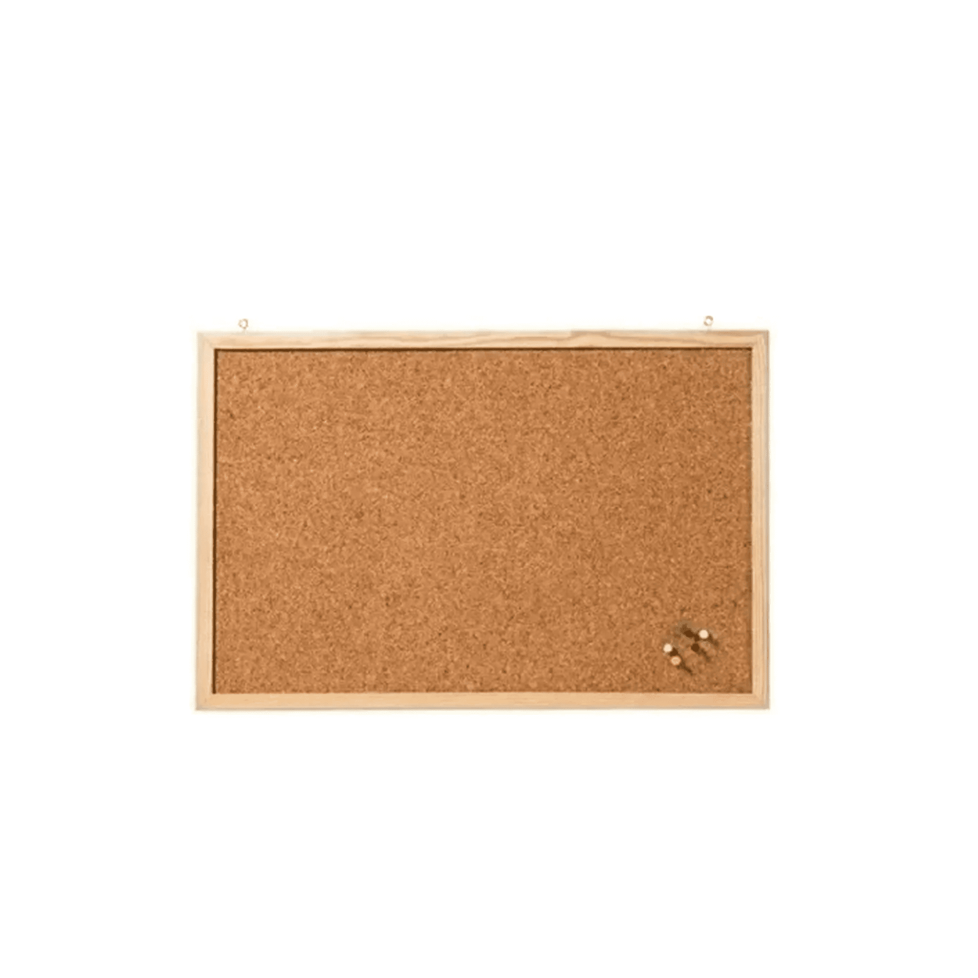 Genérico - Pizarra Corcho 60 X 90 Borde Madera Resistente + Fijadores Café