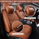 thumbnail image 2 of Fundas delanteras para asientos de coche TINRAIYANG, par marrón, cuero sintético, 2 of 7