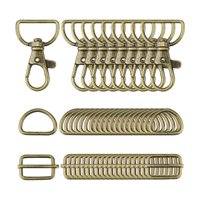 Magideal - 50X Ganchos Giratorios Para Llavero, Juego De Hebillas Giratorias Para Llaves, Accesorios Para Regalos, Ganchos A Presión Para Cordón, Cierres De Clip