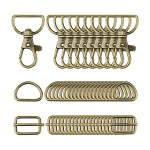 Magideal - 50X Ganchos Giratorios Para Llavero, Juego De Hebillas Giratorias Para Llaves, Accesorios Para Regalos, Ganchos A Presión Para Cordón, Cierres De Clip