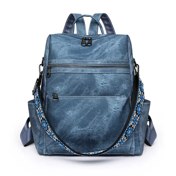Fashion Multipurpose Women's Backpack Lightweight Girls Retro Backpack Large Capacity Leisure Travel Dual-purpose Shoulder Bag