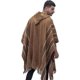 thumbnail image 2 of Poncho de Alpaca Gamboa para Hombre con Capucha - Marrón Claro, 2 of 6